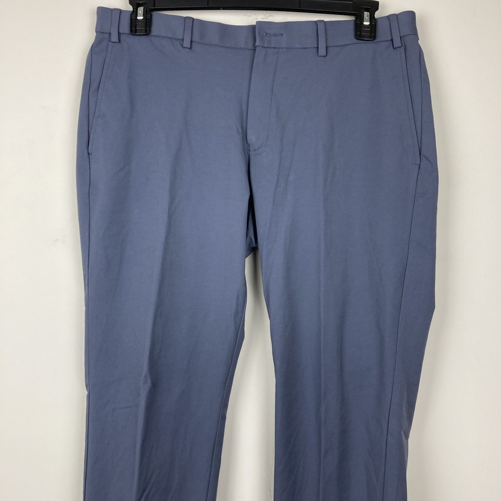 Michael Kors Mens Classic fit Dress Pants 36W 29L Ash Blue Solid Stretch - Picture 5 of 11